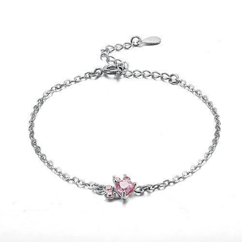 Rose Gold Paw Jewelry Set â€“ 4 Pieces with Zirconia Heart (Ring, Necklace, Earrings, Bracelet)