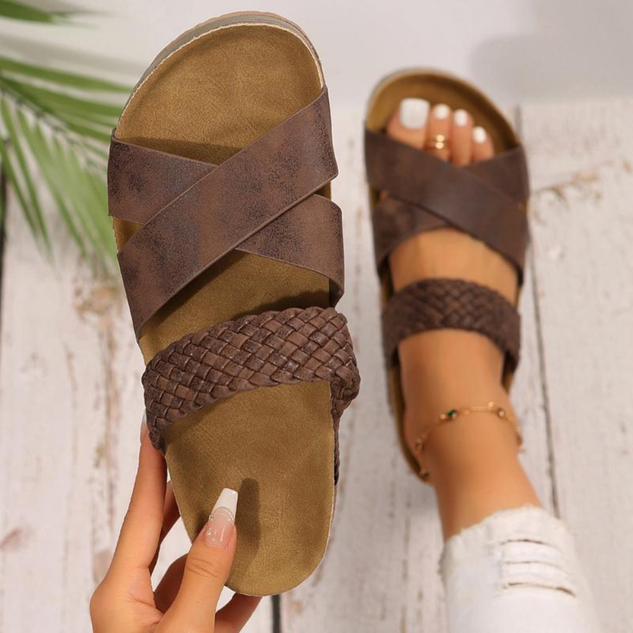 Cross Braided Cork Slides – Effortless. Every Day.
