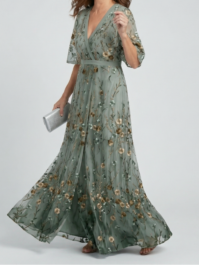 Selora | Halter Bloom Flow Maxi Dress