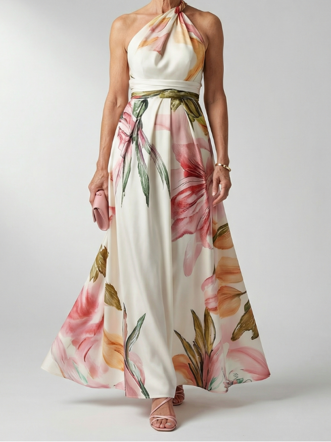 Amiel | Light Floral Maxi Dress