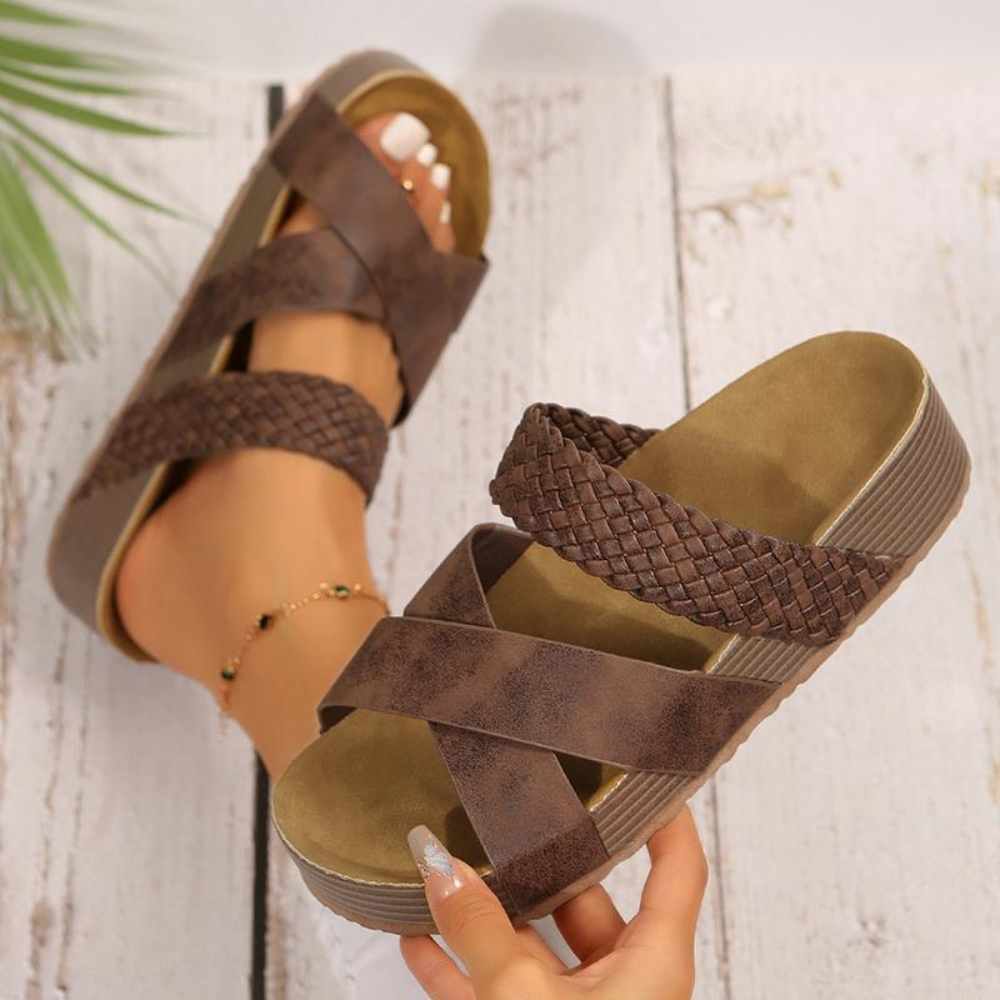 Cross Braided Cork Slides – Effortless. Every Day.