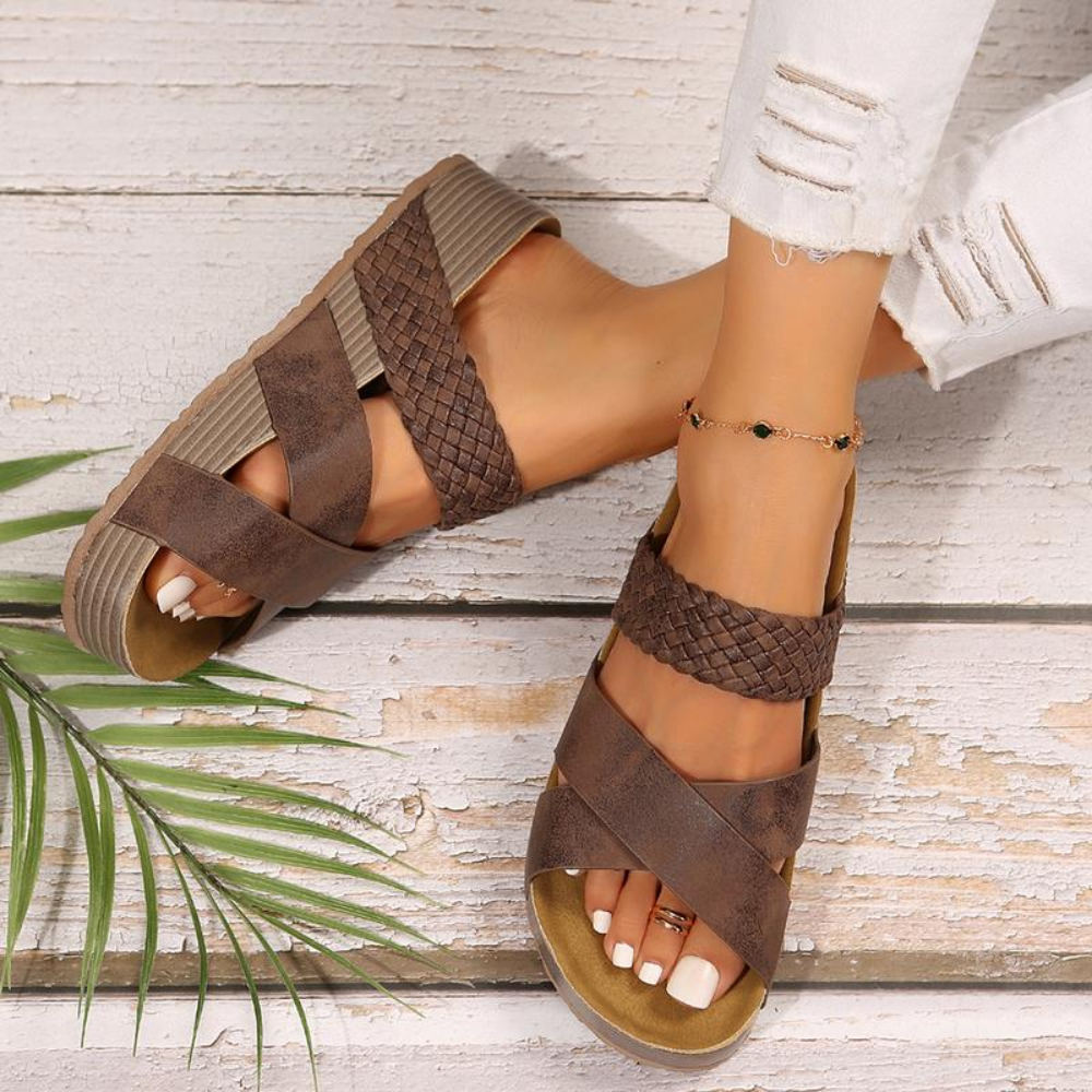Cross Braided Cork Slides – Effortless. Every Day.
