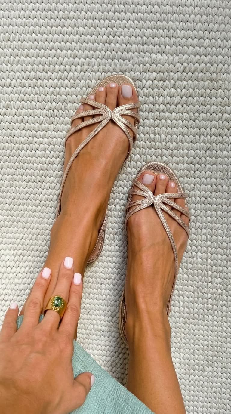 Valentina | Golden Summer Sandals