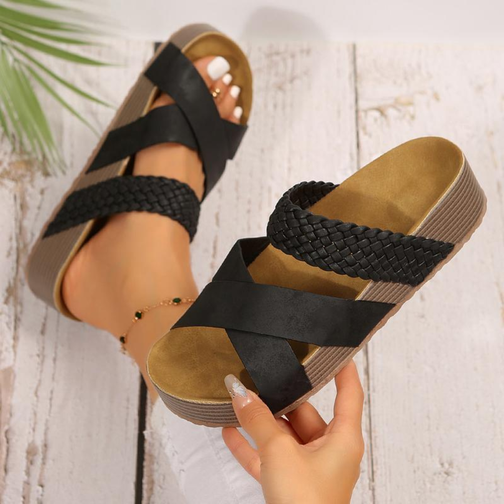 Cross Braided Cork Slides – Effortless. Every Day.