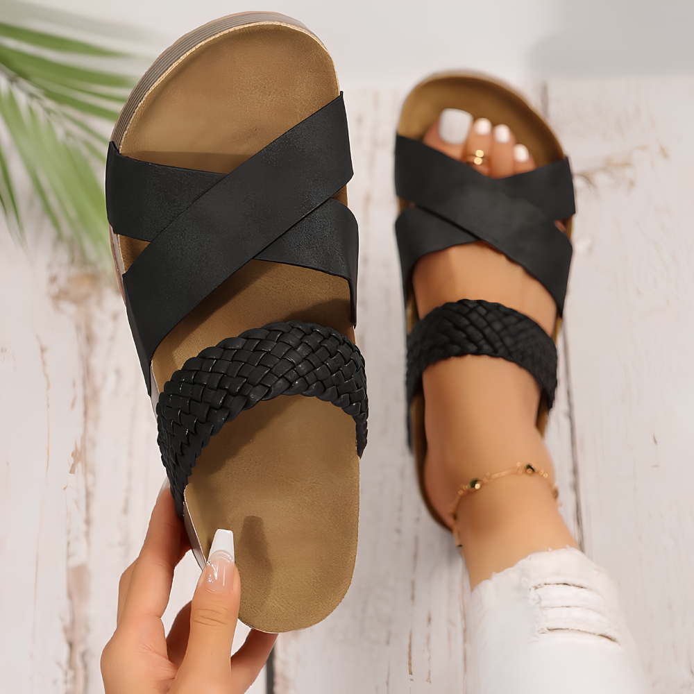 Cross Braided Cork Slides – Effortless. Every Day.