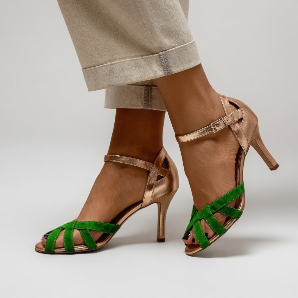 AMÉLIA™ – Woven Strap Stiletto Heel Sandal