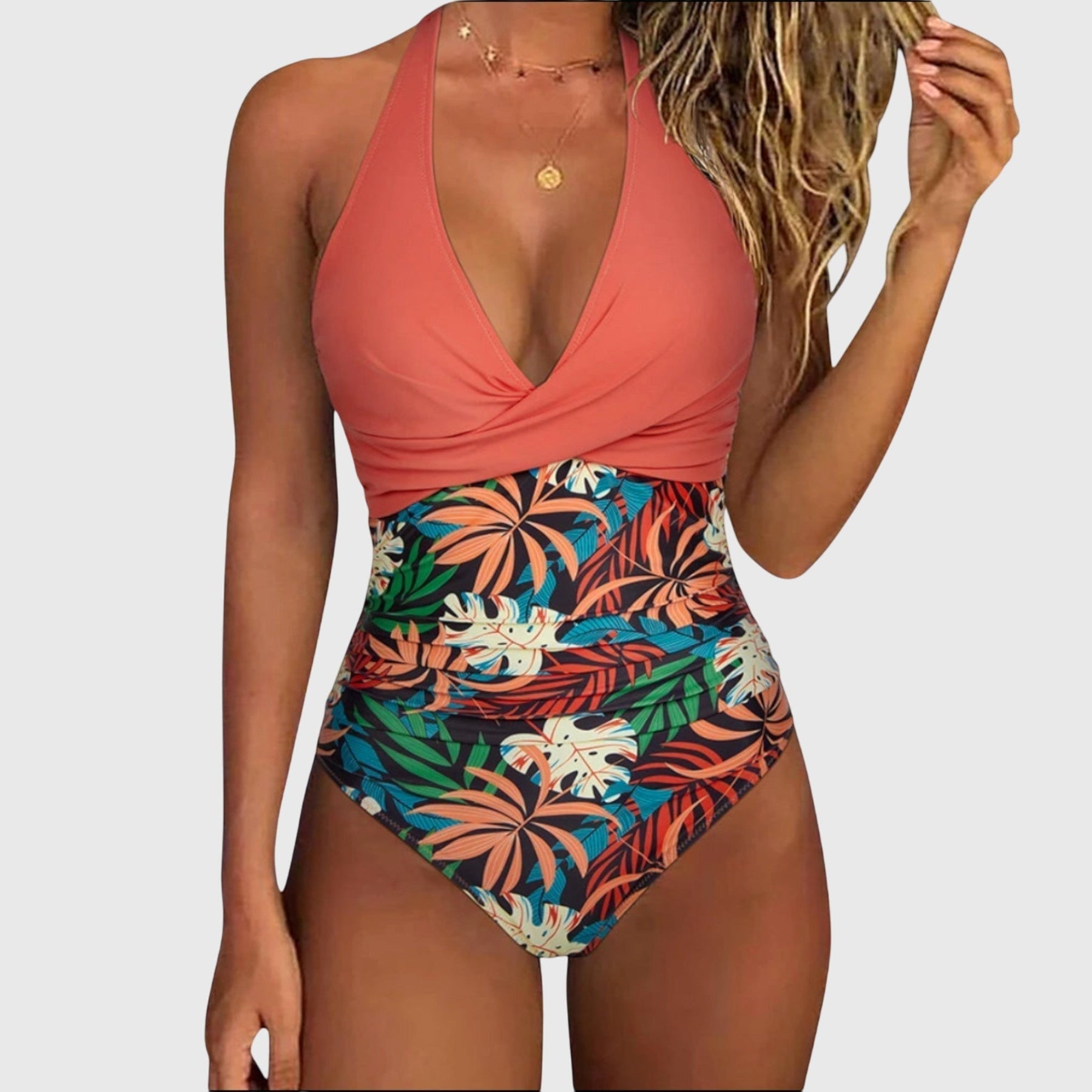 Winona | Elegant V-Neck One-Piece Swimsuit