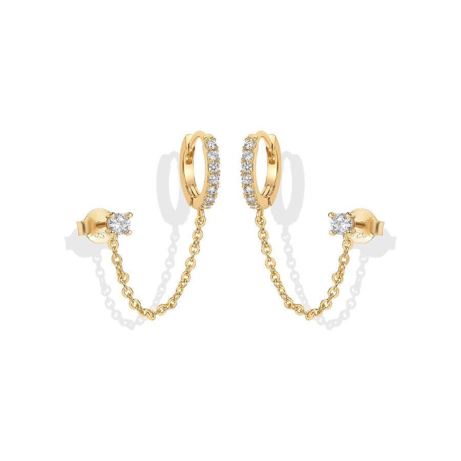 Adella Chain Earrings | Gold