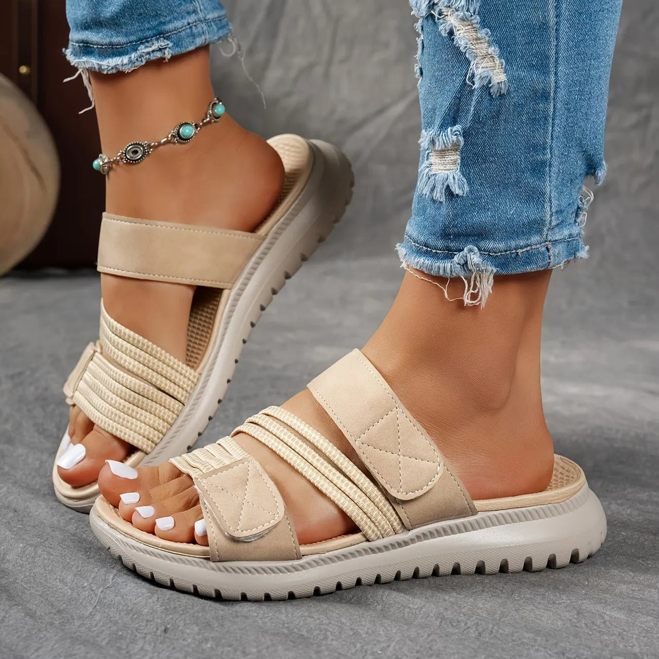 Jade™ Quilted Strap Comfort Sandal – Lightweight Style, All-Day Ease