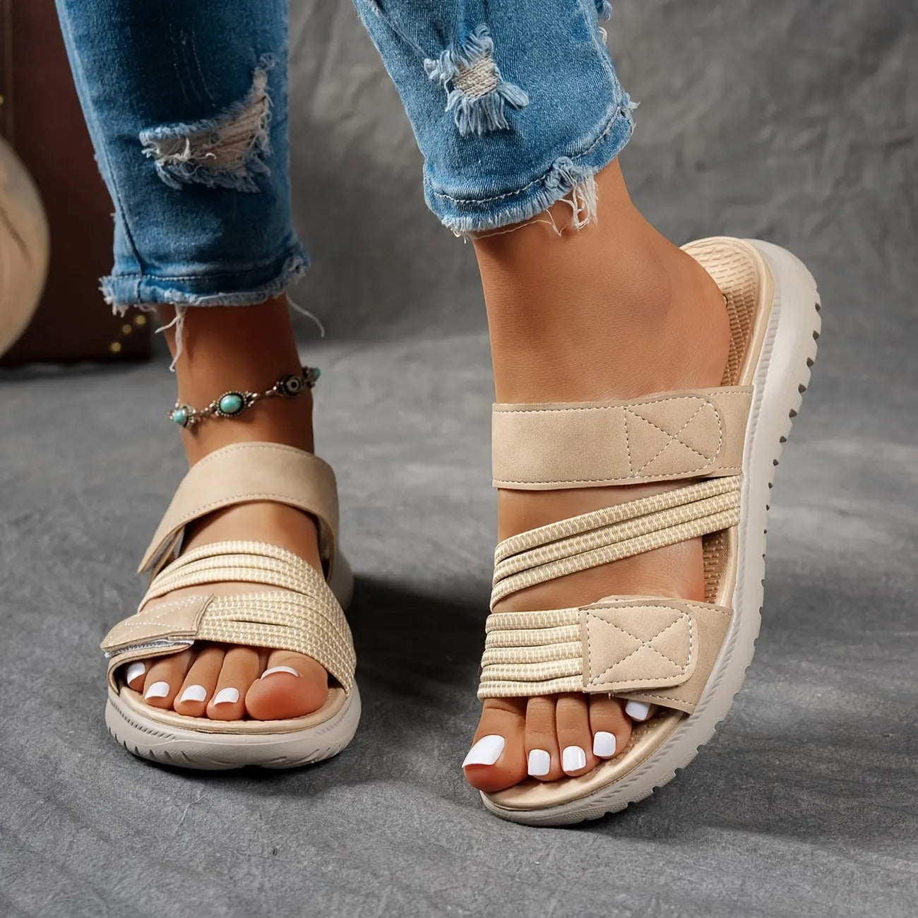 Jade™ Quilted Strap Comfort Sandal – Lightweight Style, All-Day Ease