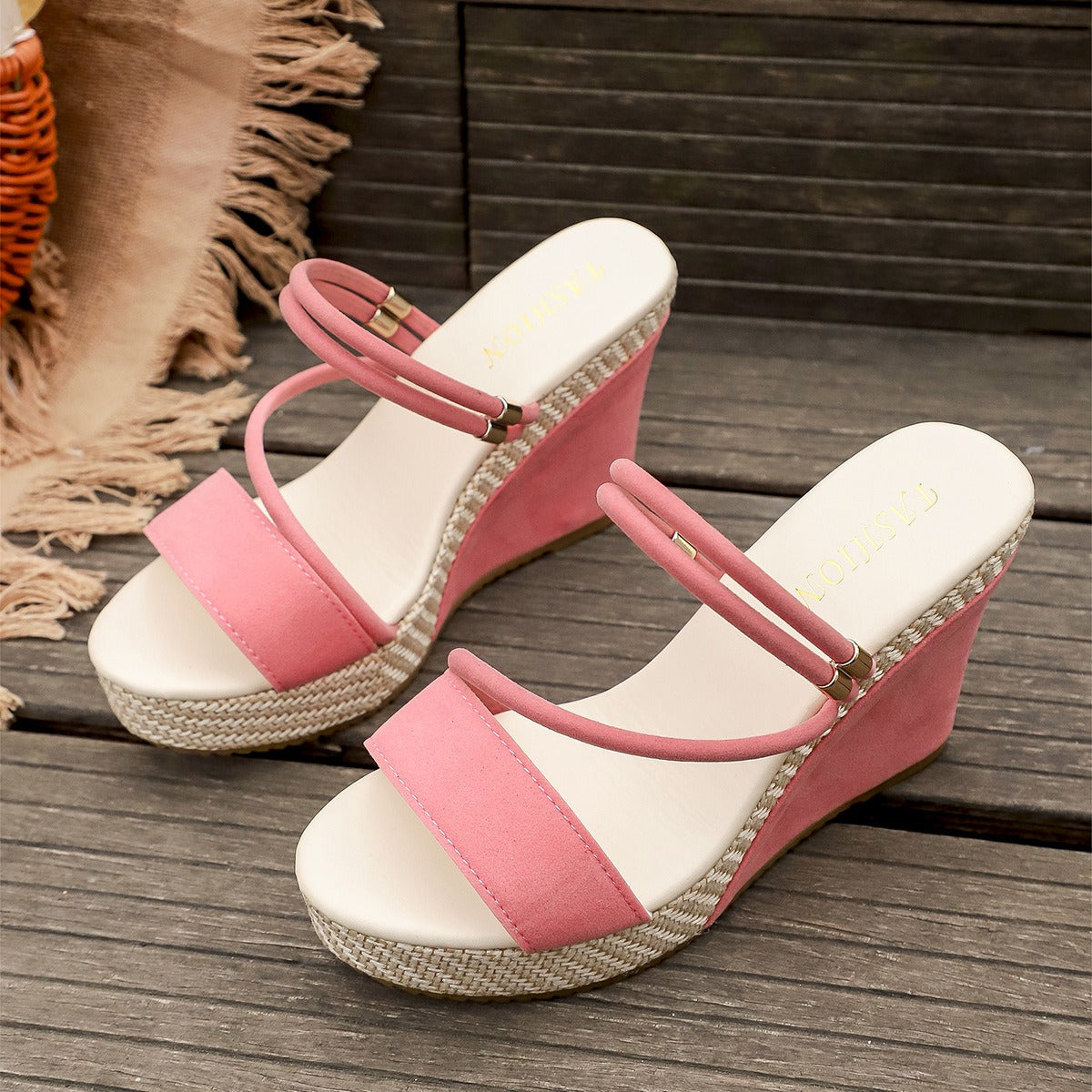 Cora™ Woven Wedge Sandal – Elegant Height, All-Day Comfort