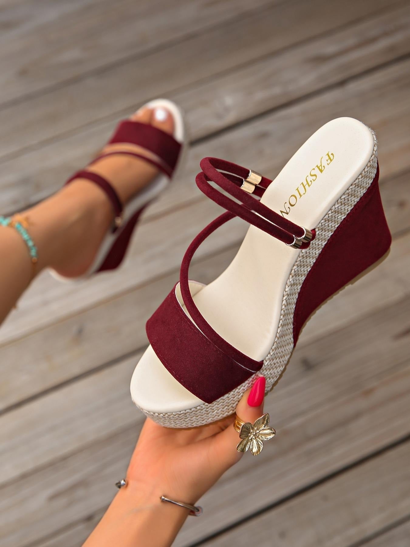 Cora™ Woven Wedge Sandal – Elegant Height, All-Day Comfort