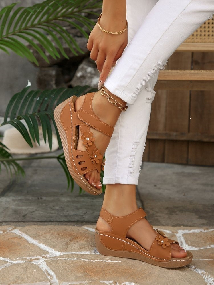 Flora™ Floral Detail Comfort Sandal – Feminine Style