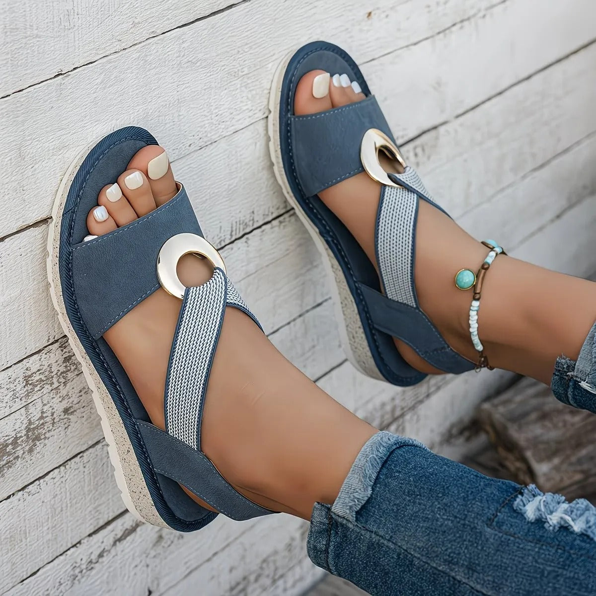 Maya™ Buckle Flat Sandal – Walk All Day, Look Effortlessly Stylish