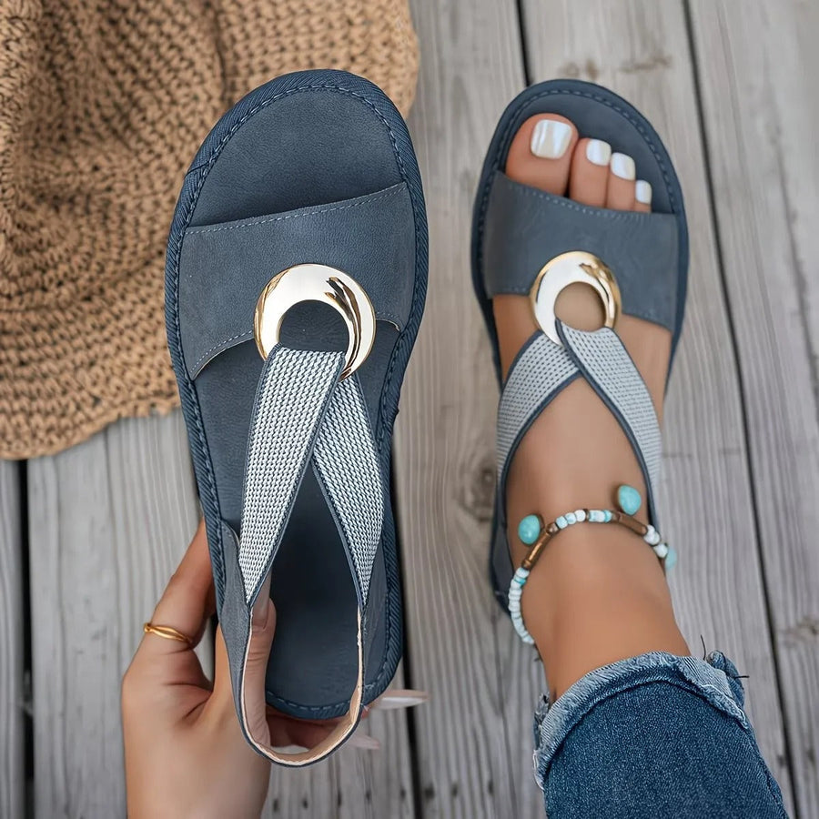 Maya™ Buckle Flat Sandal – Walk All Day, Look Effortlessly Stylish