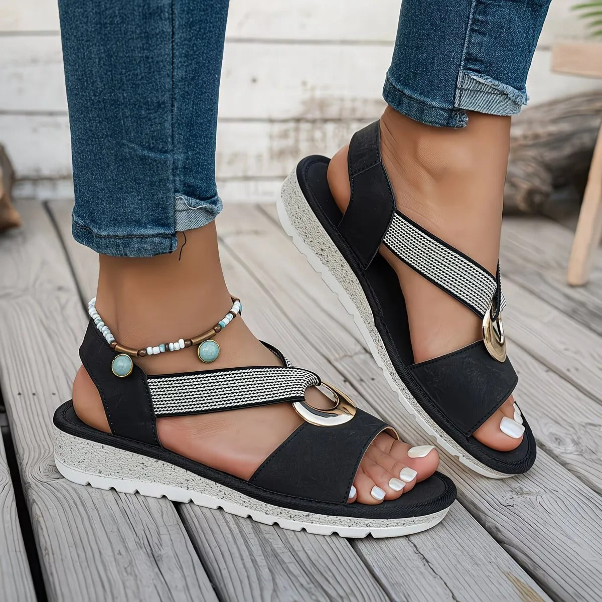 Maya™ Buckle Flat Sandal – Walk All Day, Look Effortlessly Stylish