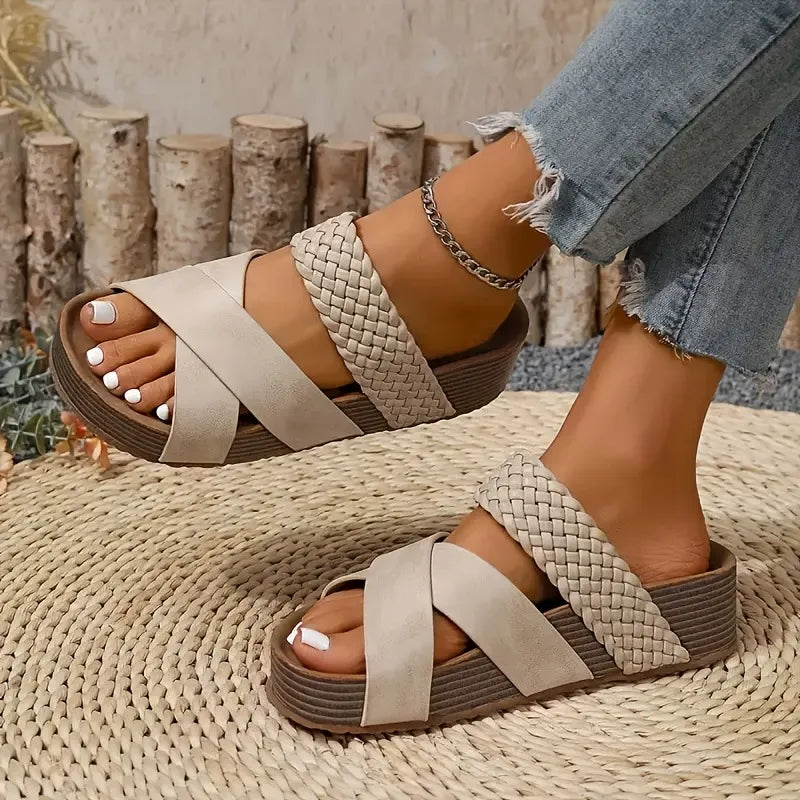 Cross Braided Cork Slides – Effortless. Every Day.