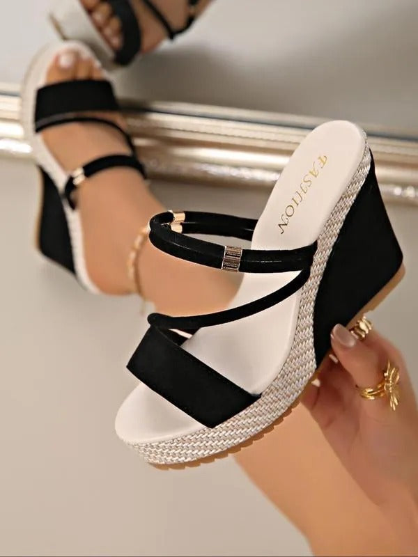 Cora™ Woven Wedge Sandal – Elegant Height, All-Day Comfort