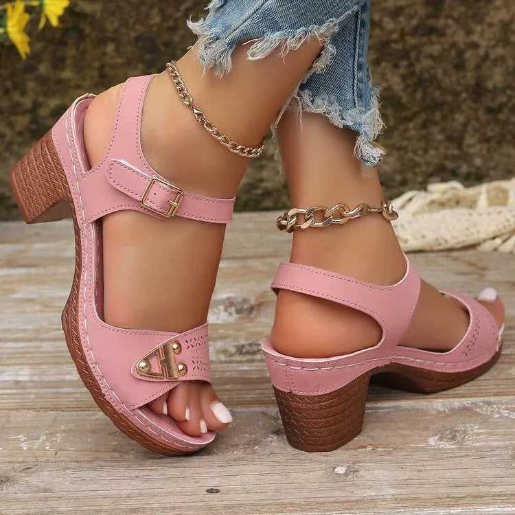 Elara™ Luna Block Heel Sandals