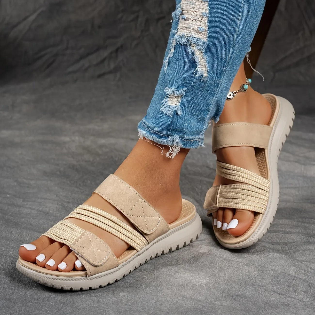 Jade™ Quilted Strap Comfort Sandal – Lightweight Style, All-Day Ease