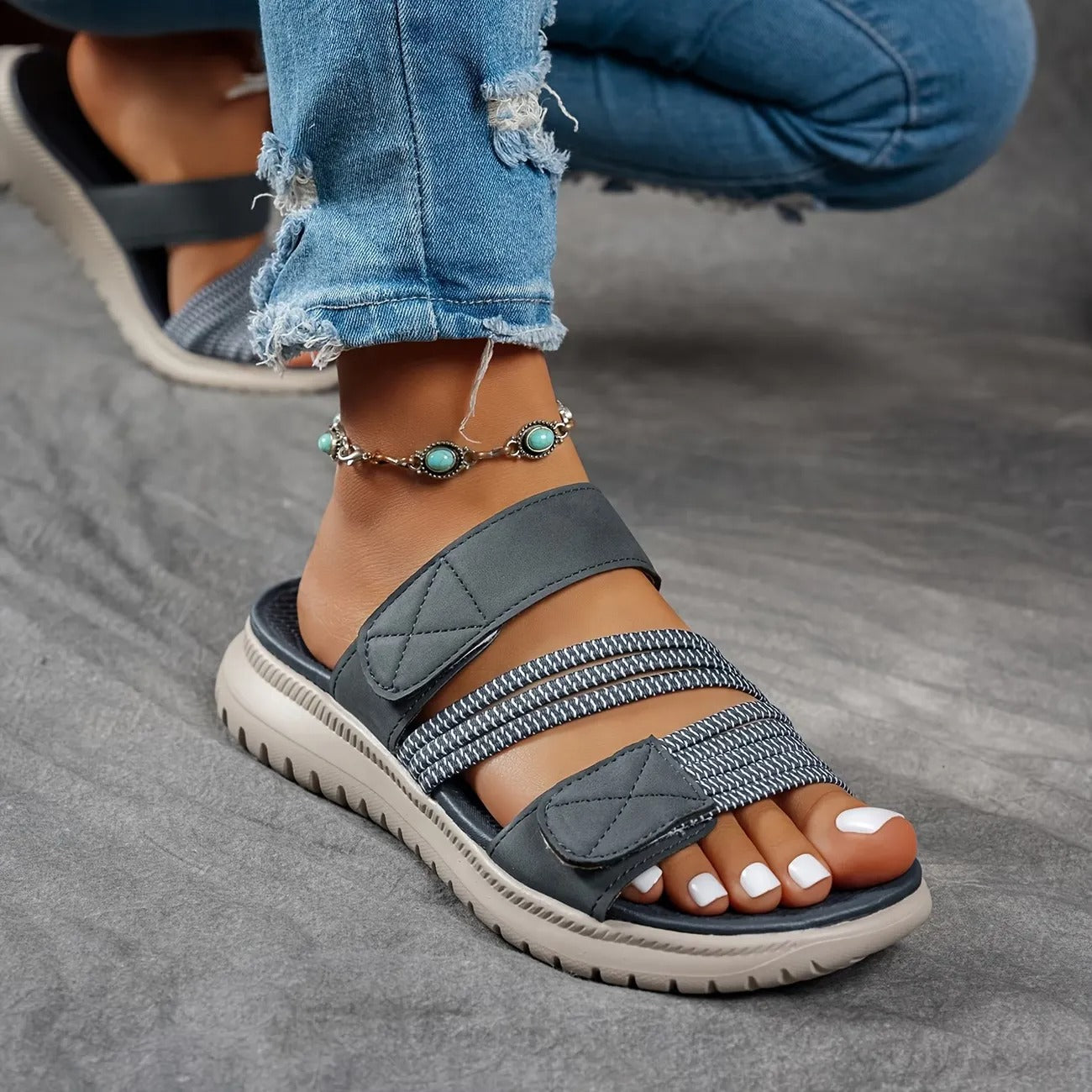 Jade™ Quilted Strap Comfort Sandal – Lightweight Style, All-Day Ease