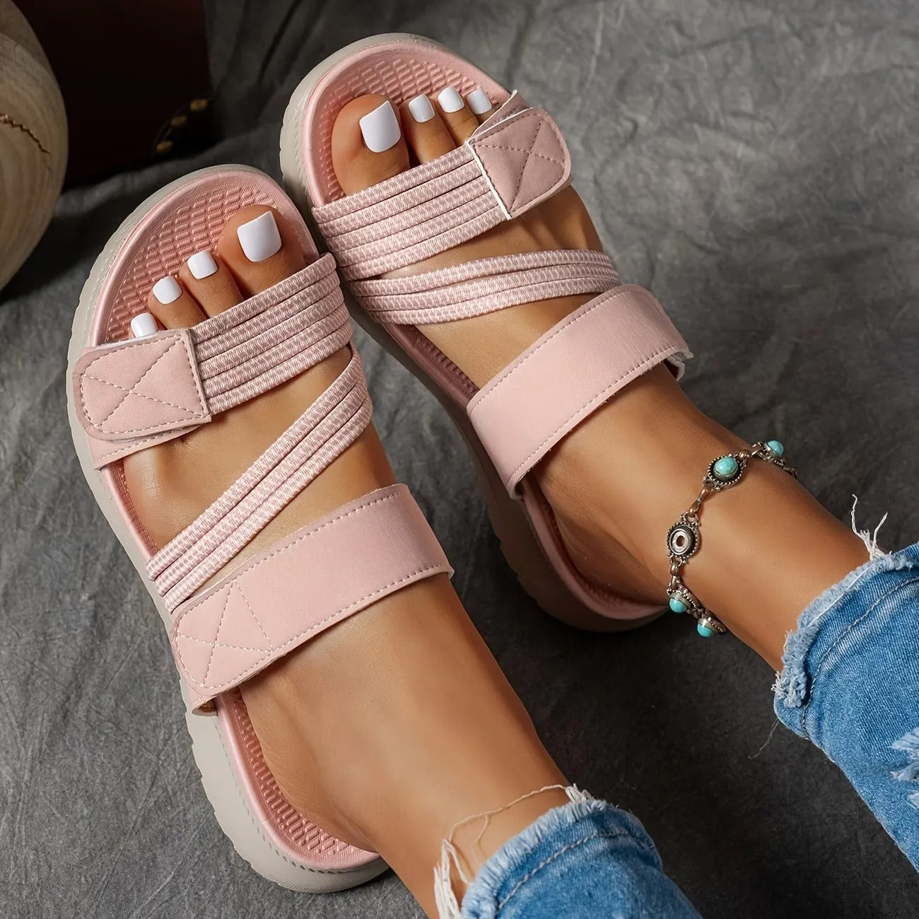 Jade™ Quilted Strap Comfort Sandal – Lightweight Style, All-Day Ease