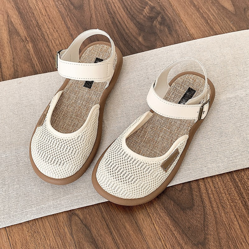 Wren™ | Breathable Mesh Flat Sandals with Ankle Strap